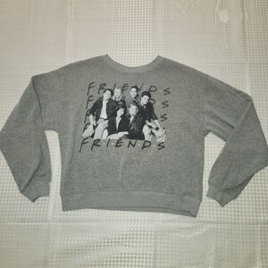 Ladies Gray Friends Sweatshirt Cropped Size Small A2